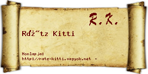 Rátz Kitti névjegykártya