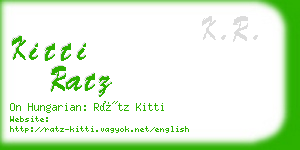 kitti ratz business card